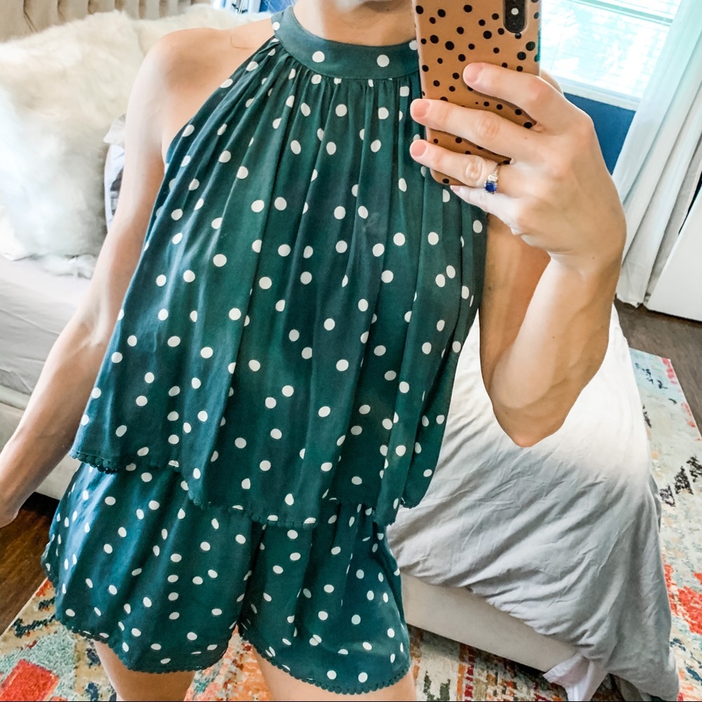 Polka dot romper